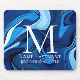 Elegant Monogram Blue Musmatta