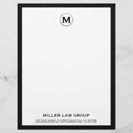 Elegant Monogram Brevhuvud