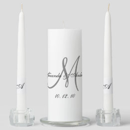 Elegant Monogram Bride Groom Namn Datum Bröllop