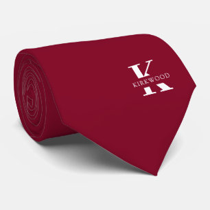 Elegant Monogram Bright Burgundy Vit Ensidig Slips