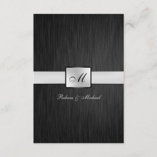 Elegant Monogram-Bröllop OSA Kort