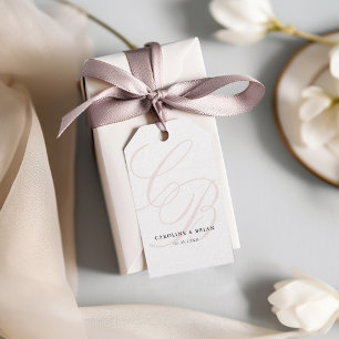 Elegant, Monogram, Bröllop Presentetikett