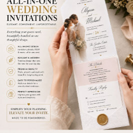 Elegant Monogram Bröllop RSVP Inbjudan