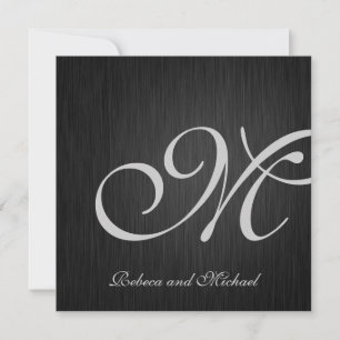 Elegant Monogram-Bröllopsinbjudningar Inbjudningar