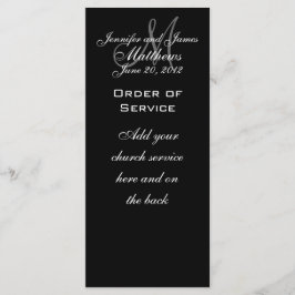 Elegant Monogram-Bröllopsprogram Program