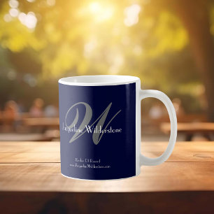 Elegant Monogram Chic Professionell Realtor Coffee Mugg