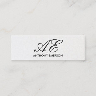 Elegant Monogram Contemporary - bakgrund Mini Visitkort