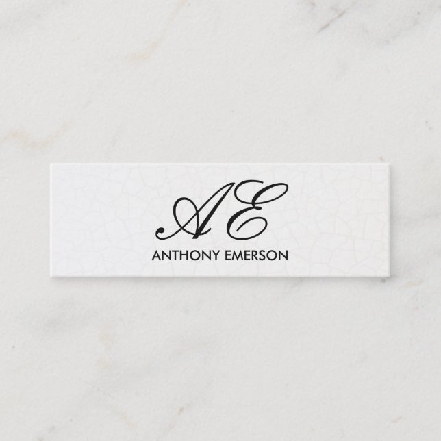Elegant Monogram Contemporary  - bakgrund Mini Visitkort (Framsida)