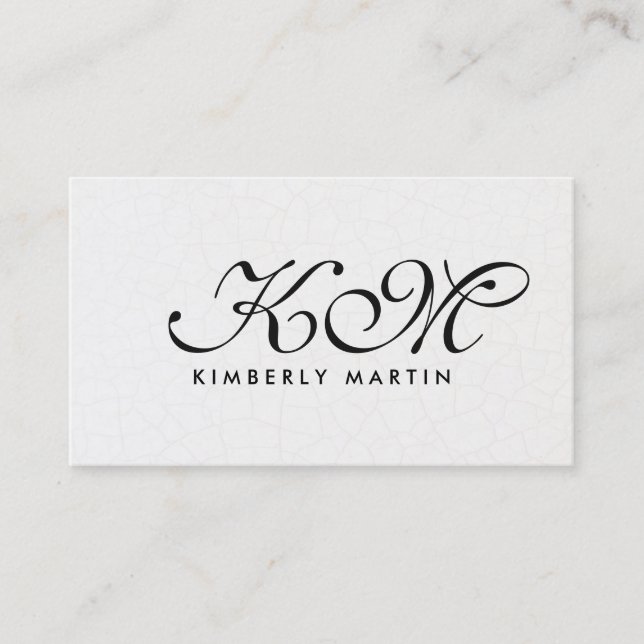 Elegant Monogram Contemporary  - bakgrund Visitkort (Framsida)