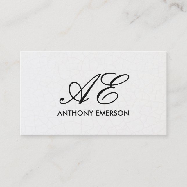 Elegant Monogram Contemporary  - bakgrund Visitkort (Framsida)