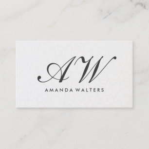 Elegant Monogram Contemporary - bakgrund Visitkort
