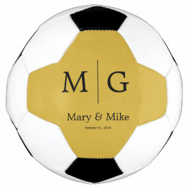 Elegant Monogram Couple Name Metallic Gold