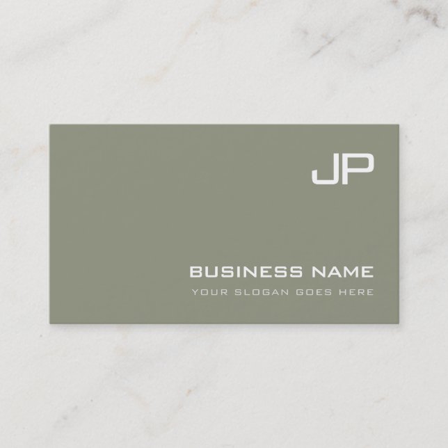Elegant Monogram Design Modern Plain Professionell Visitkort (Framsida)