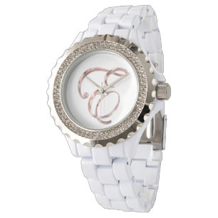 Elegant Monogram E Ro Guld Armbandsur