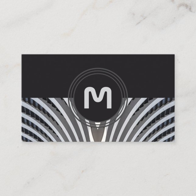 Elegant monogram ekologisk arkitektur vinkar visitkort (Framsida)