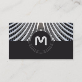 Elegant monogram ekologisk arkitektur vinkar visitkort