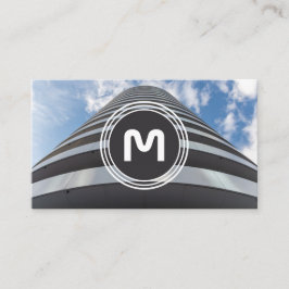 Elegant monogram ekologisk arkitektur vinkar visitkort