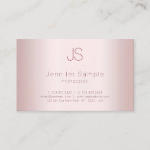 Elegant Monogram enkel mall Ro Guld Modern Visitkort