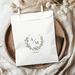 Elegant, monogram, eukalyptus andedräkt