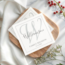 Elegant Monogram Family Reunion Party