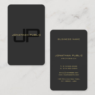 Elegant Monogram Faux Guld Text Oceanen Storlek Visitkort