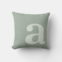 Elegant monogram fint grön bokstavsinitial