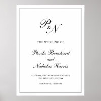 Elegant Monogram Forme Traditional Bröllop