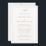 Elegant Monogram Formell Guld allt på en Bröllop Inbjudningar<br><div class="desc">Traditional stil All in One Wedding Investigation med en enkel och klassisk design med ditt monogram överst, tillsammans med dina bröllop-detaljer omgivna av gräns. Dina uppgifter finns i ett elegant faux guld-skript och kan ändras till valfritt färg genom att klicka på knappen "anpassa". På baksidan finns en mall som fungerar...</div>
