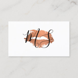 Elegant Monogram/Glamor Kiss Visitkort