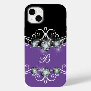 Elegant monogram glitter bling 