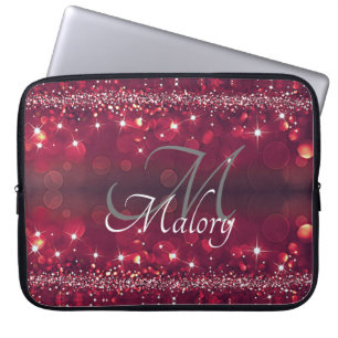 Elegant Monogram Gnistra Personlig Bärbar dator Fo Laptop Fodral