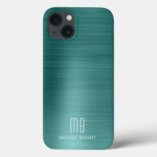 Elegant Monogram Grönt Brushed Metall