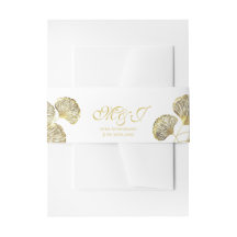 Elegant monogram gul Ginkgo Biloba-blad