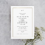 Elegant Monogram Guld Bröllop Spara Datumet<br><div class="desc">Denna klassiska Elegant Guld Bröllop spara datum är enkel och mångsidig. Den har en vit och svart chic med ett monogram,  skriptdetaljer,  enkel guld ram och formell redigerbar text. Klicka på knappen Redigera om du vill anpassa designen.</div>