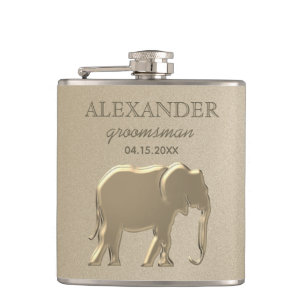 Elegant Monogram Guld Bröllopsdammar Fickplunta
