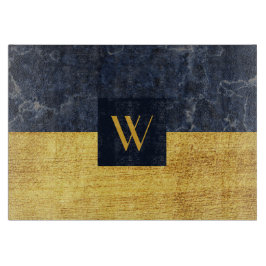 Elegant Monogram Guld Marble