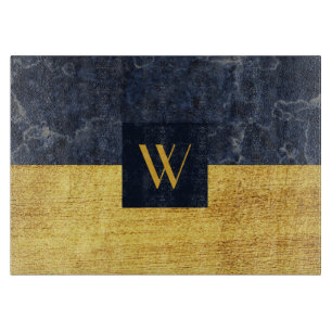 Elegant Monogram Guld Marble