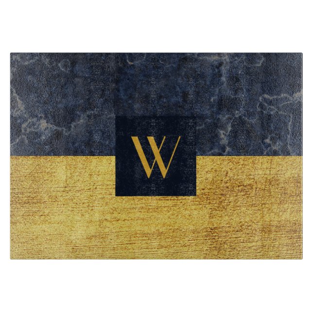 Elegant Monogram Guld Marble (Framsidan)