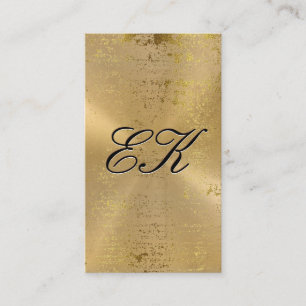 Elegant Monogram Guld Metallic Specks Visitkort