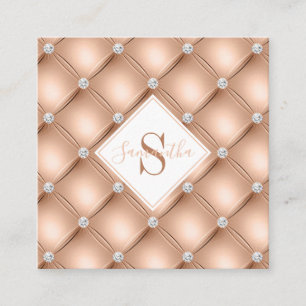 Elegant Monogram Hair & Makeup Fyrkantigt Visitkort