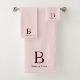 Elegant Monogram i rosaskär nyans