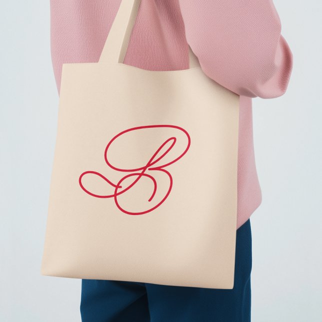 Elegant Monogram Initial Logotyp  Tygkasse (Skapare uppladdad)