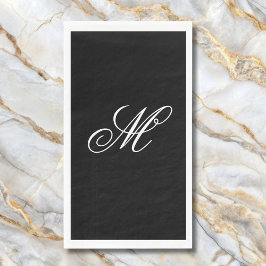 Elegant Monogram Initial Pappersservett