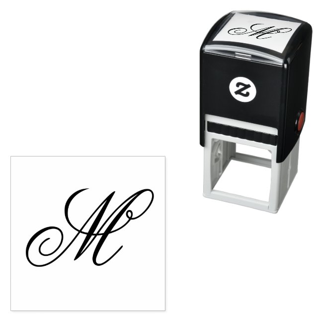 Elegant Monogram Initial Självbläckande Stämpel (In Situ)