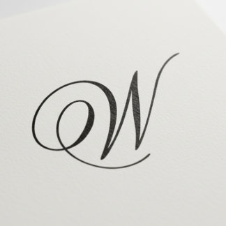 Elegant Monogram Initial Självbläckande Stämpel