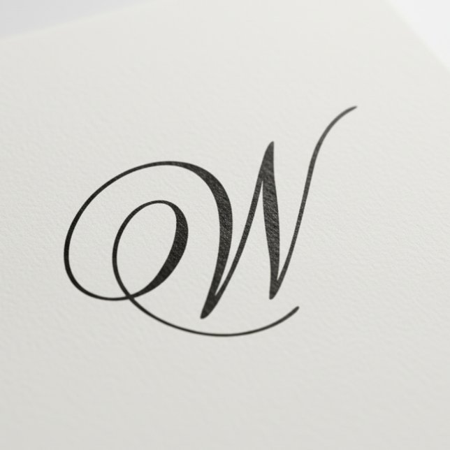 Elegant Monogram Initial Självbläckande Stämpel (Skapare uppladdad)