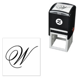Elegant Monogram Initial Självbläckande Stämpel