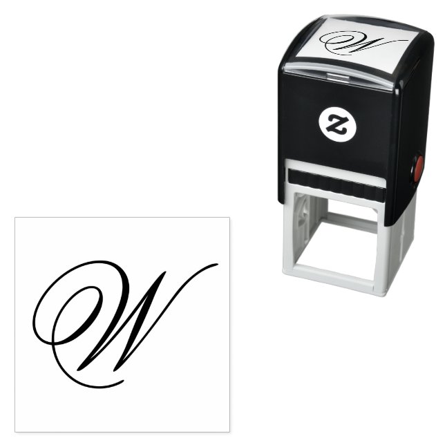 Elegant Monogram Initial Självbläckande Stämpel (In Situ)