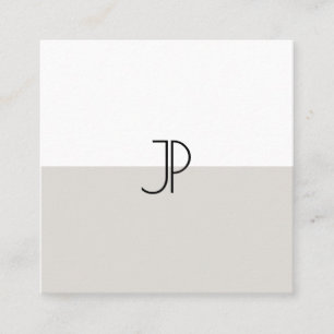 Elegant Monogram Initial Trend Färg Professionell Fyrkantigt Visitkort