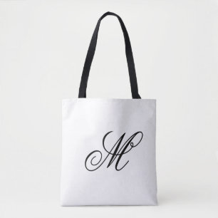 Elegant Monogram Initial Tygkasse
